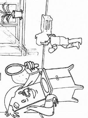 Раскраска Мойдодыр   в формате