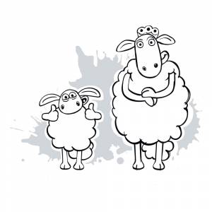 Раскраска Тимми и мать Тимми