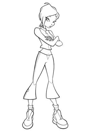 Раскраска Грустная Текна