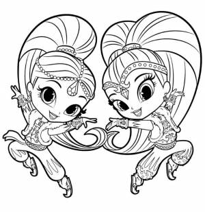 Раскраски Шиммер и Шайн