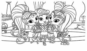 Раскраски Шиммер и Шайн