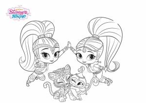 Раскраски пони шиммер и шайн