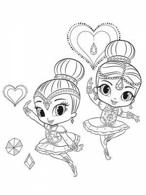 Раскраски Шиммер и Шайн   в формате