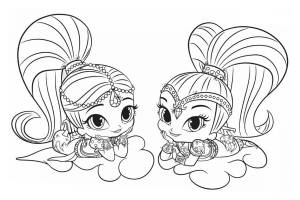 Раскраски Шиммер и Шайн