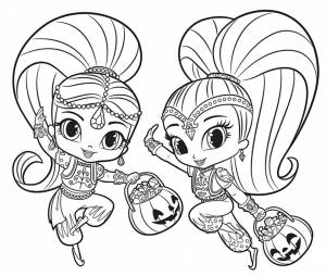 Раскраски Шиммер и Шайн