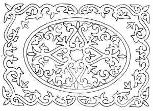 Раскраска Ковер