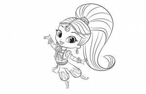 Раскраска Шиммер И Шайн для детей