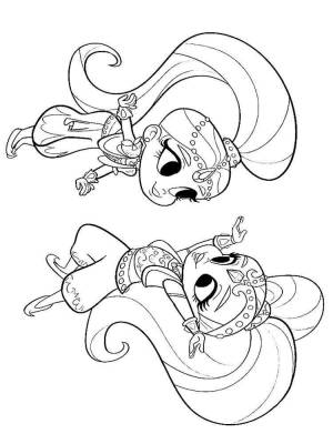 Раскраски Шиммер и Шайн