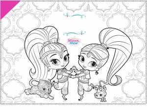 Раскраски шиммер и шайн