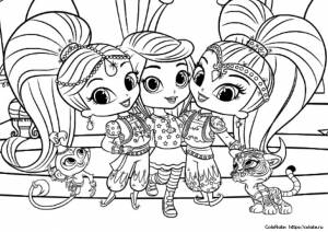 Раскраска Лея с компанией