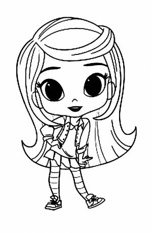 Раскраска юнная повелительница джинов Лия