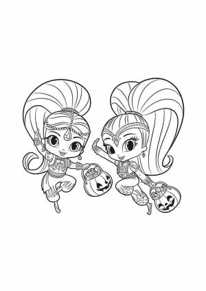 Раскраски шиммер и шайн