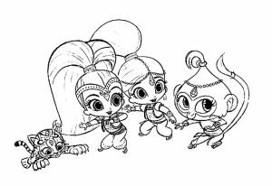 Раскраска Шиммер и Шайн