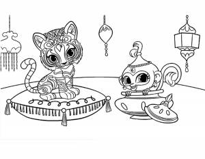 Раскраска Шиммер и Шайн
