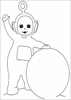 Раскраска веселые Телепузики  и