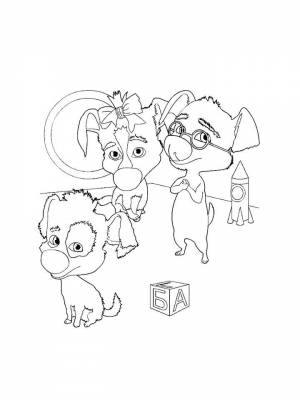 Картинка из мультфильма Белка и Стрелка  листе