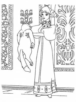 Раскраски Иван царевич и серый волк   в формате