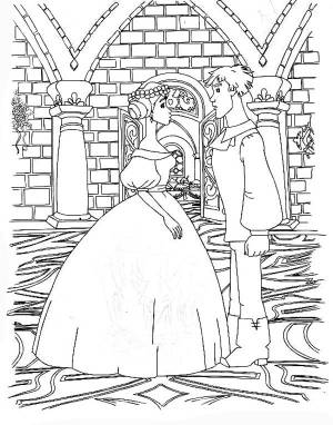 Раскраска Иван Царевич и Серый Волк