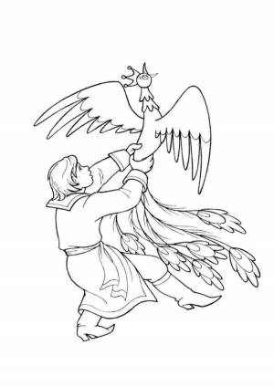 Раскраски Иван царевич и жар птица