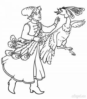 Раскраски Иван царевич и жар птица