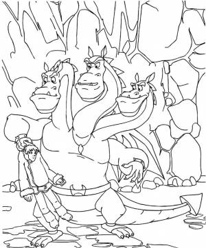 Раскраска Иван Царевич и Серый волк 9