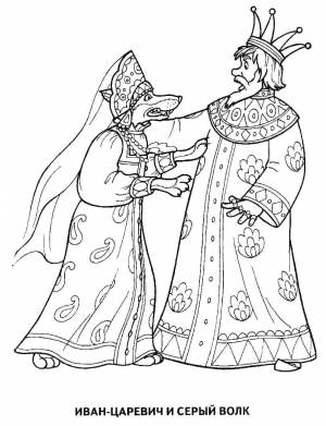 Раскраски Раскраска Иван царевич Сказки