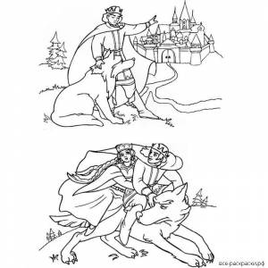 DataLife Engine > Версия для печати > Раскраски иван царевич и серый волк кот