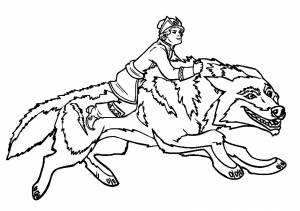 Раскраска Иван Царевич и Серый Волк