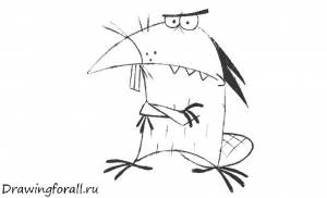 Как нарисовать бобра Деггета