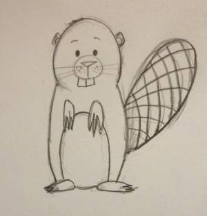 Бобер для срисовки легкие