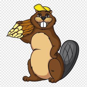 Бобер, Грызун, Бревно, Ствол, Животное, Рисование, Мультфильм, Комикс, Персонаж, Бобры, png