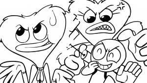 Раскраска Монстры Плейтайм