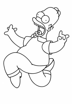 Раскраска Симпсоны Гомер