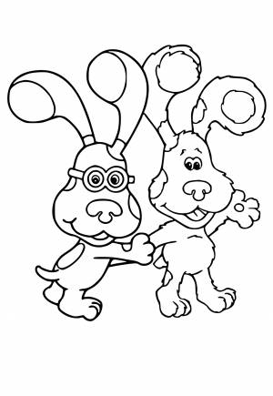 Раскраска Умная Собачка Блу Друзья