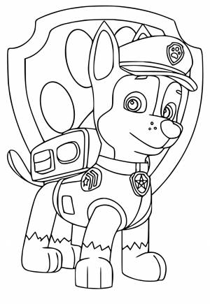 Раскраска Щенячий Патруль Герб