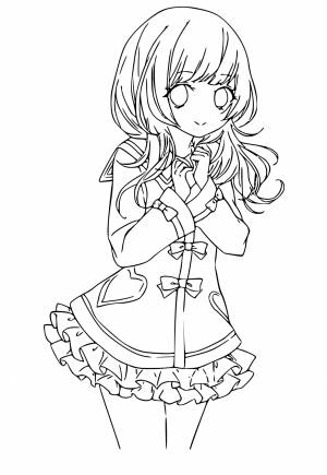 Раскраска Аниме Кнопка