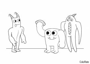 Раскраска Банбан, Джамбо Джош и Набнаб