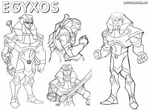 Раскраски герои египтуса