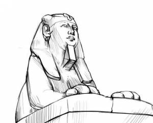 Рисунки Сфинкса карандашом