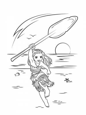 Раскраска Моана   в формате