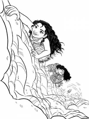 Раскраска Моана для детей