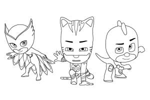 Раскраска Все герои в масках