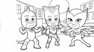 Раскраски Герои в масках