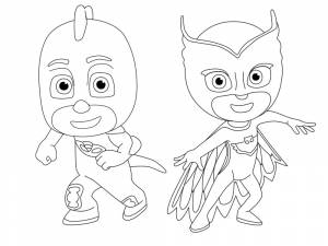 Скачать    черно-белые картинки Герои в масках для девочек