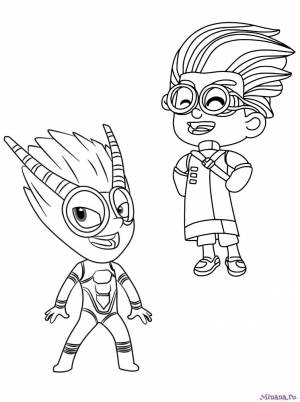 Раскраска герои в масках 7