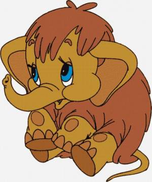 Мамонтенок на льдине рисунок