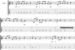 Песня мамонтенка» на гитаре на одной струне