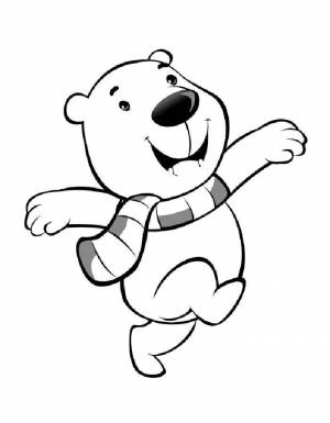 Раскраска Белый Медведь