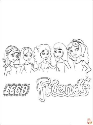 Бесплатные раскраски Lego Friends для печати