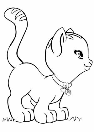 Раскраска котенок Лего Френдс